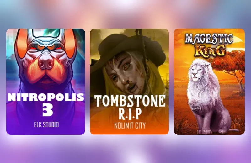 MonsterWin Casino – Nitropolis 3, Tombstone RIP, Majestic King Nitropolis 3, Tombstone RIP i Majestic King – automaty w lobby MonsterWin Casino