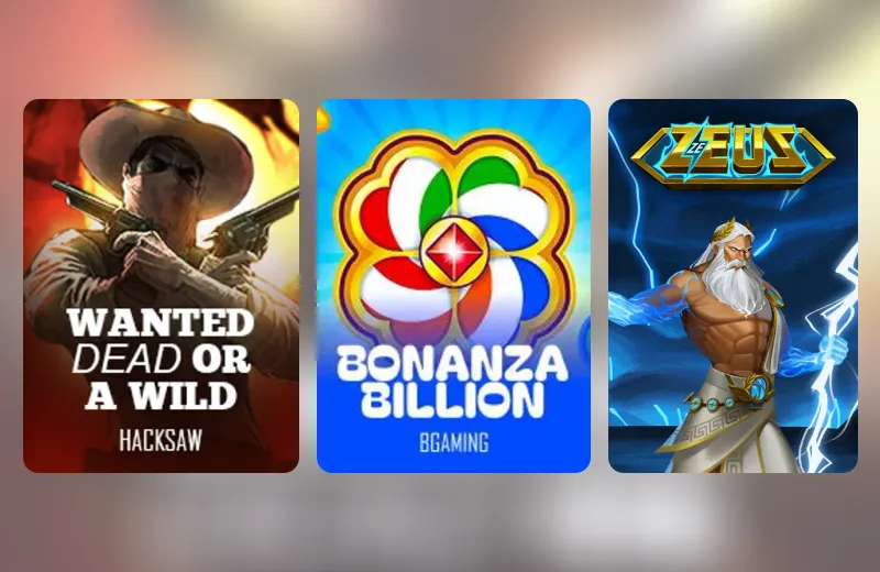 MonsterWin Casino – Wanted Dead or a Wild, Bonanza Billion, Ze Zeus Wanted Dead or a Wild, Bonanza Billion i Ze Zeus – automaty w lobby MonsterWin Casino